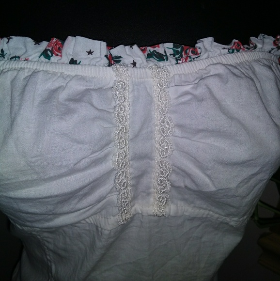 VINTAGE ITALY Strapless Rose & Star Print Mini - Picture 4 of 8